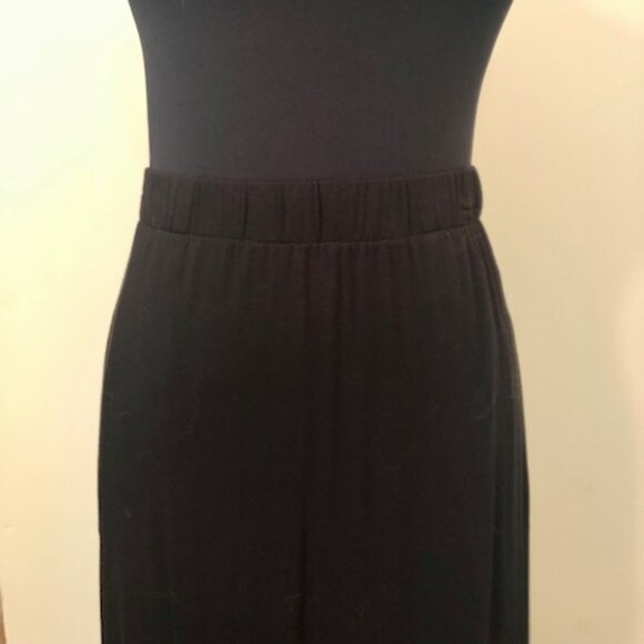 NWT LOFT Lightweight Long Skirt, Two Pockets, Side Slit, Black Size XSP - Picture 2 of 10